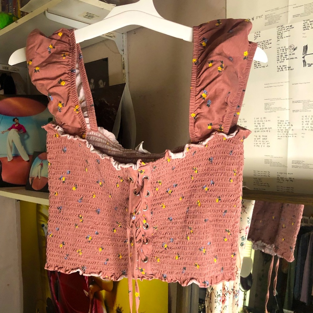 Blush pink crop top size L